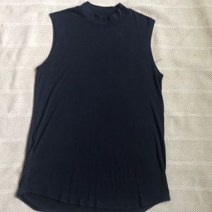 Athleta thredlight mockneck tank - navy